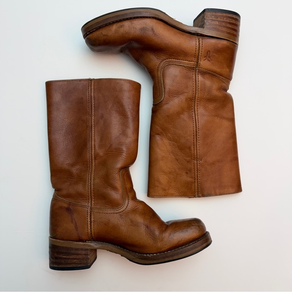 Vintage Frye Tan Campus Boots, Size 9 - Picture 2 of 6
